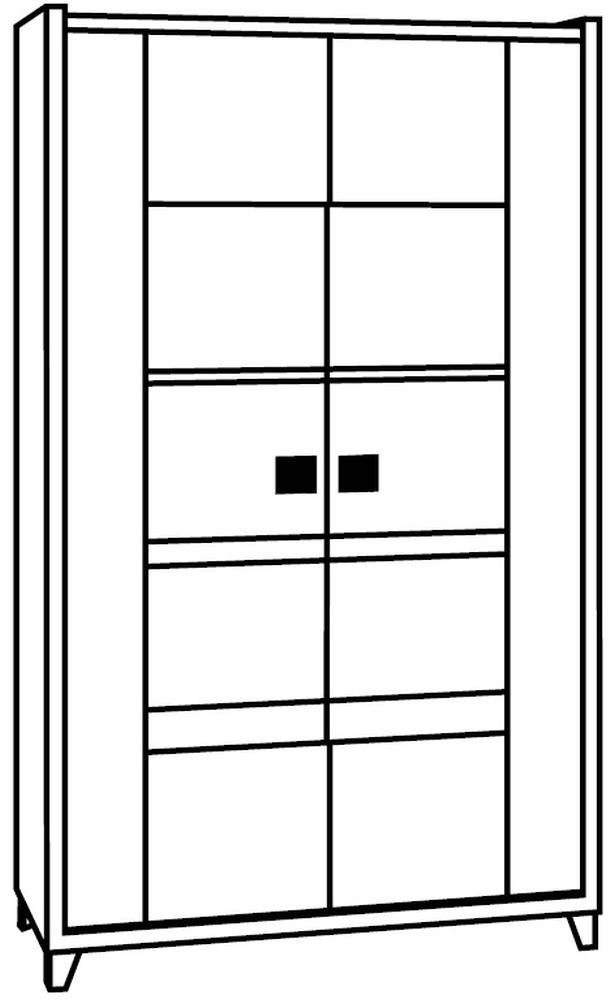 Milo Grey 2 Door Display Cabinet