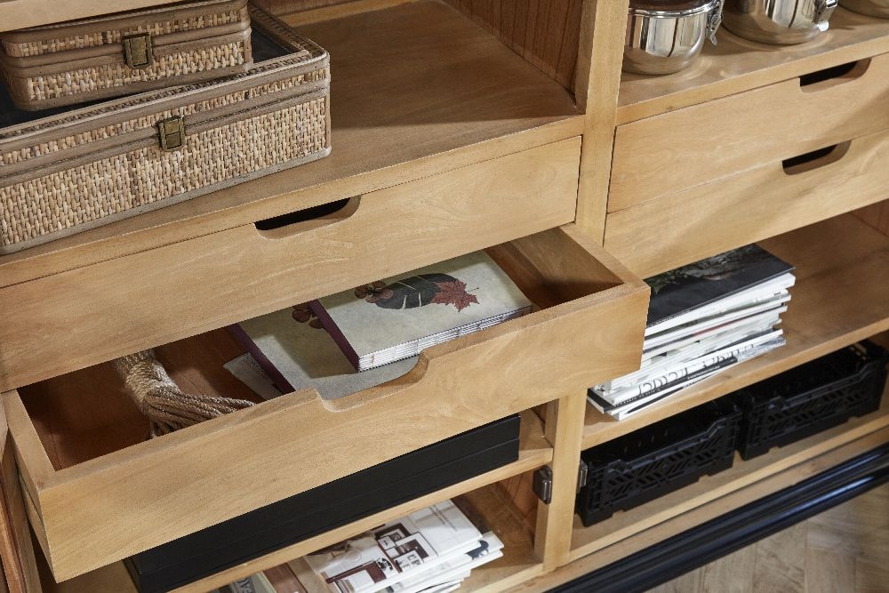 Viva Display Cabinet - 2 Door - 4 Drawer - Black