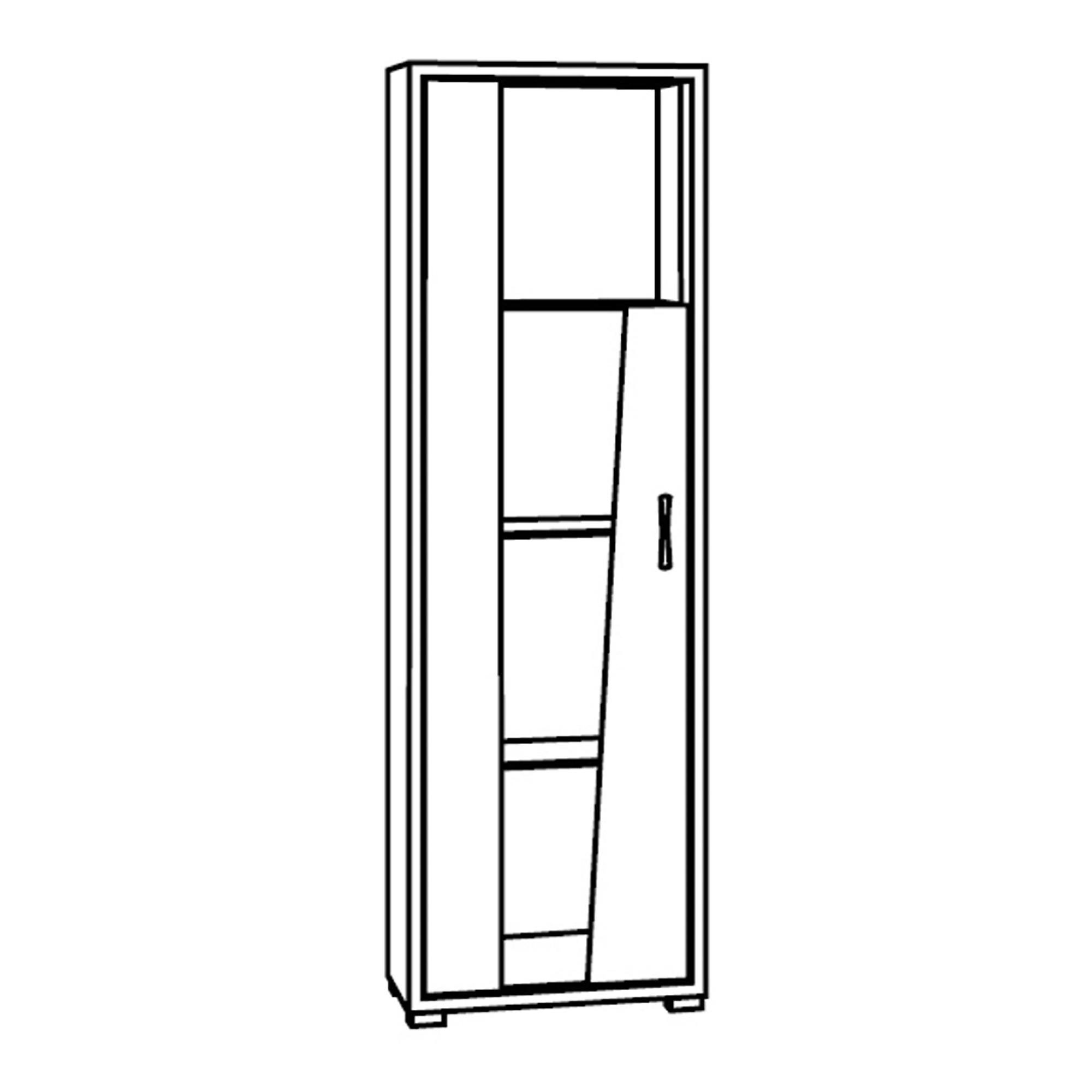 Naro 1 Door Vitrine LHF