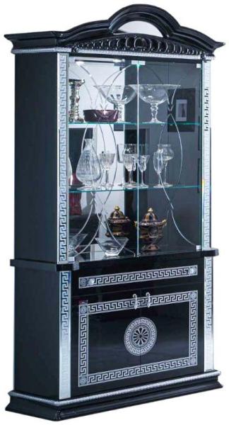 New Venus Black Italian 2 Door Display Cabinet