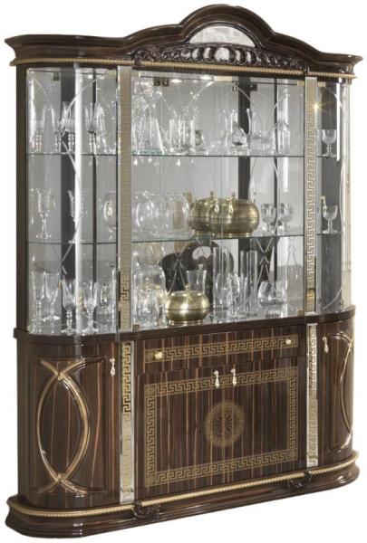 New Venus Walnut Italian 4 Door Display Cabinet