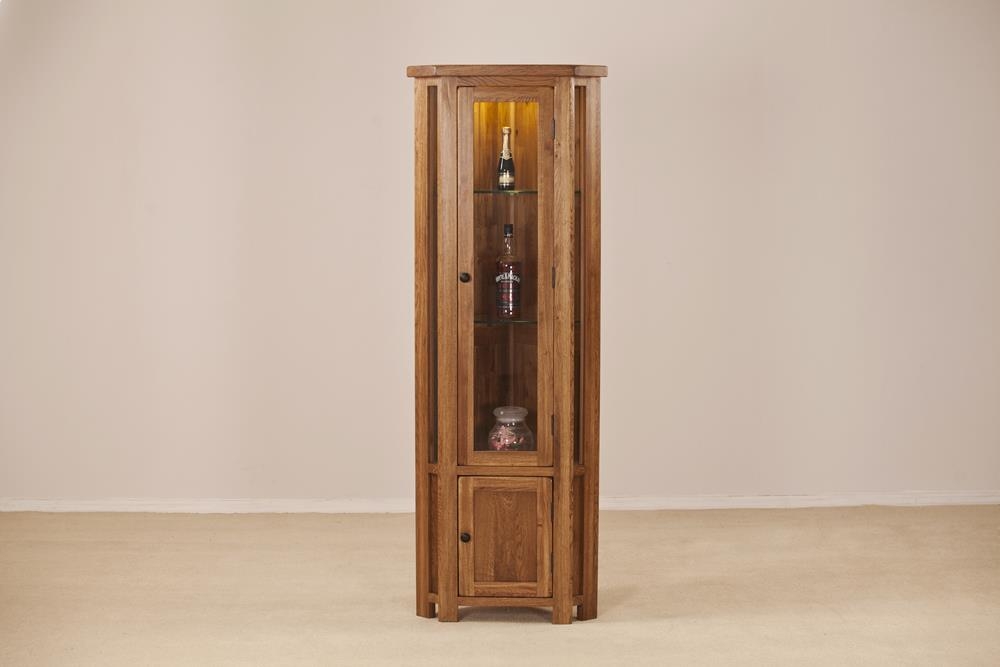 Originals Rustic Oak Corner Display Cabinet