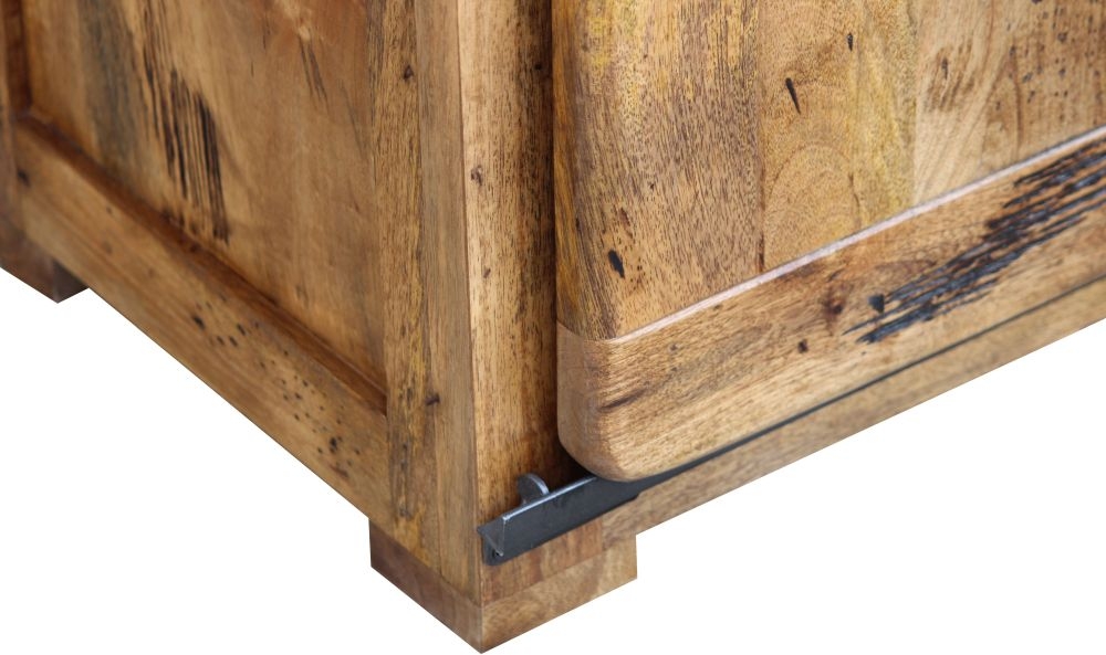 Renwal Works Industrial Style Wooden 2 Door Display Cabinet