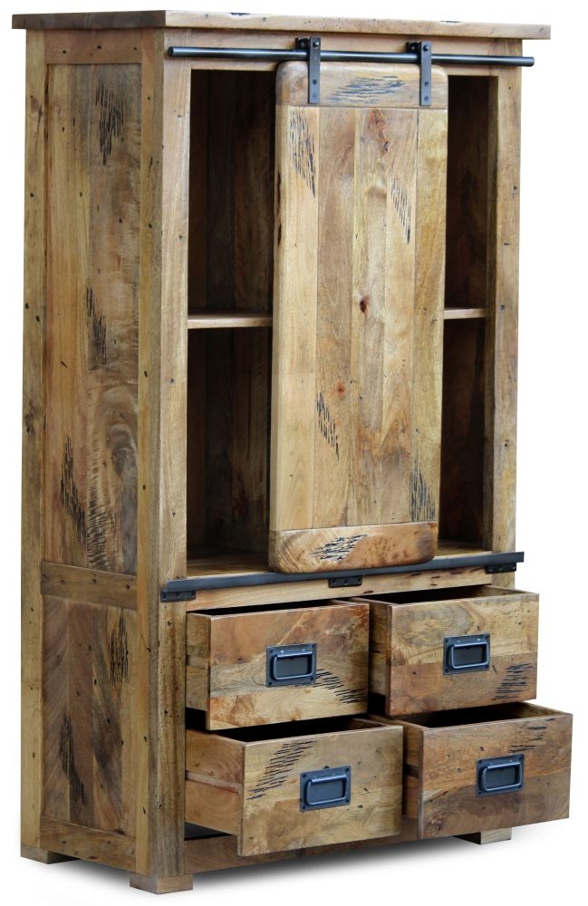 Renwal Works Industrial Style Wooden Display Cabinet