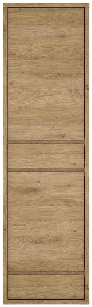 Shetland Oak Effect 2 Door 2 Drawer Narrow Cabinet