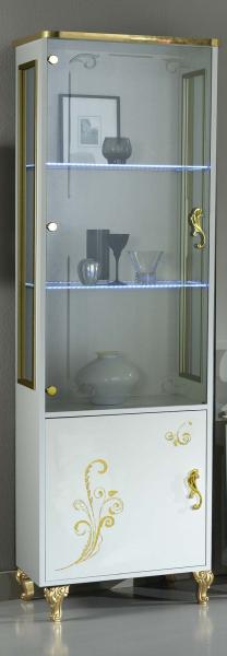 Sofia White Italian 1 Door Display Cabinet