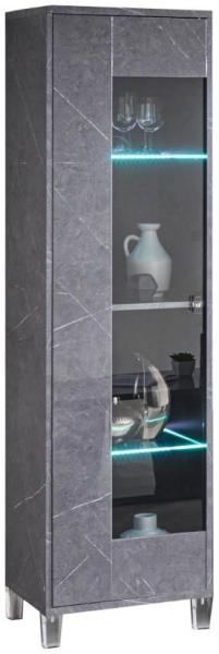 Vittoria Grey Italian 1 Door Display Cabinet
