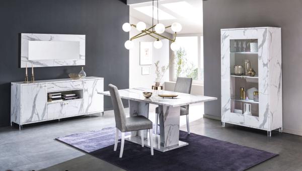 Vittoria White Italian 2 Door Display Cabinet