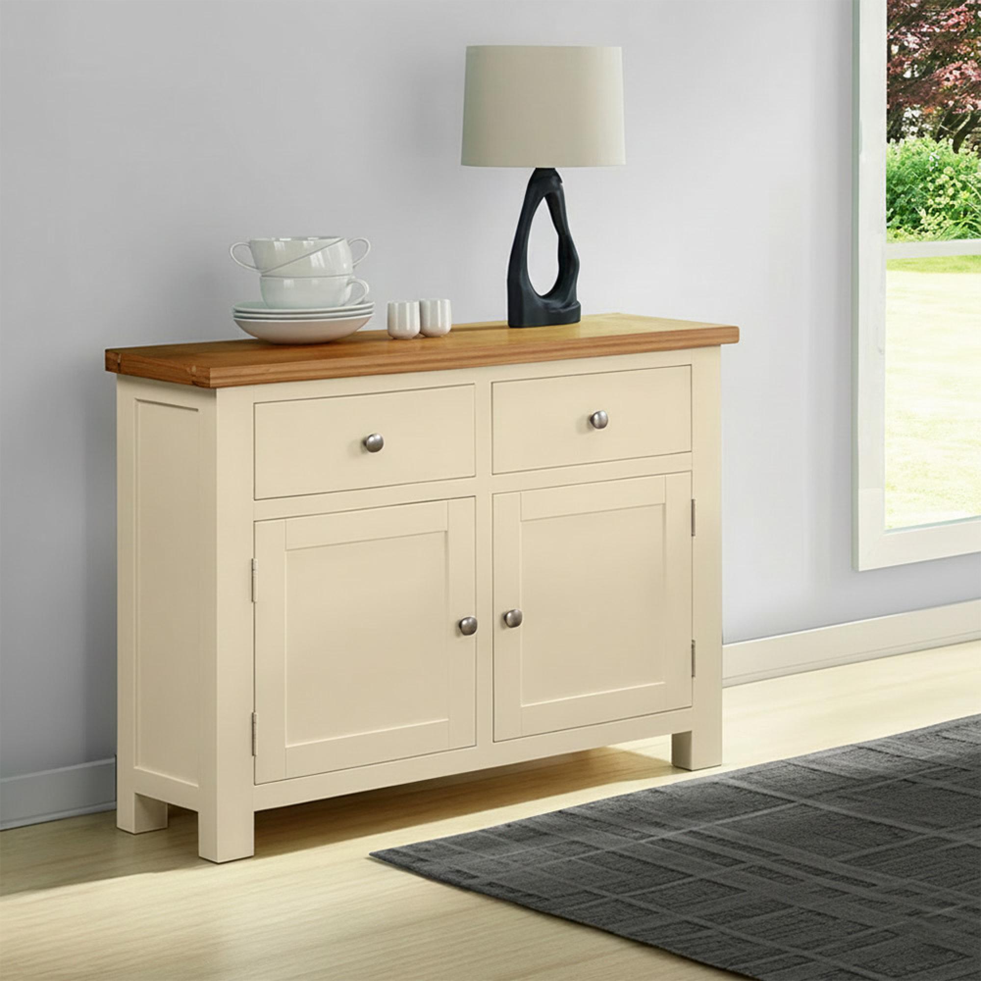Lundy Ivory Painted Small 2 Door Sideboard