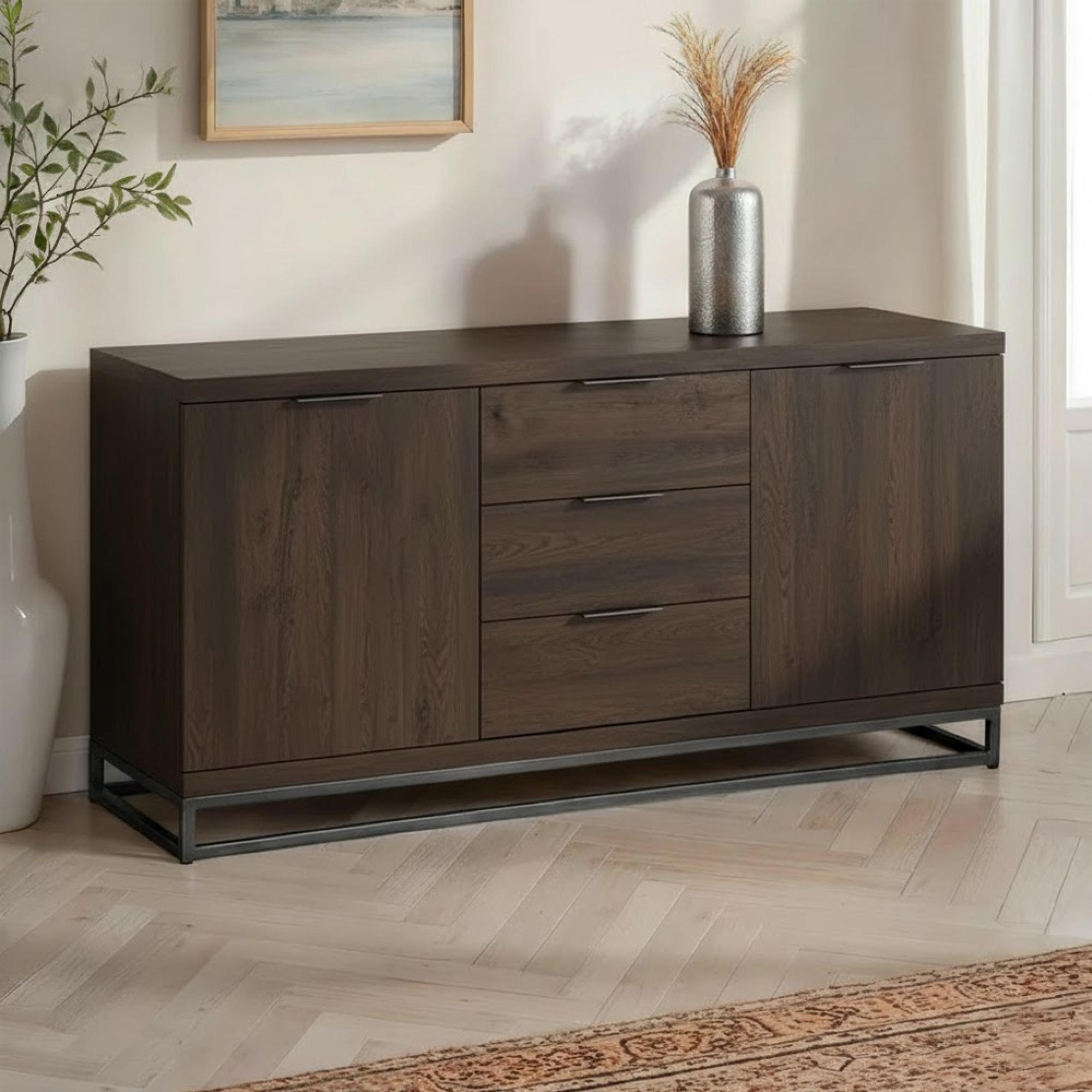 Brooklyn Sideboard - 150cm - 2 Door - Medium - Dark Oak