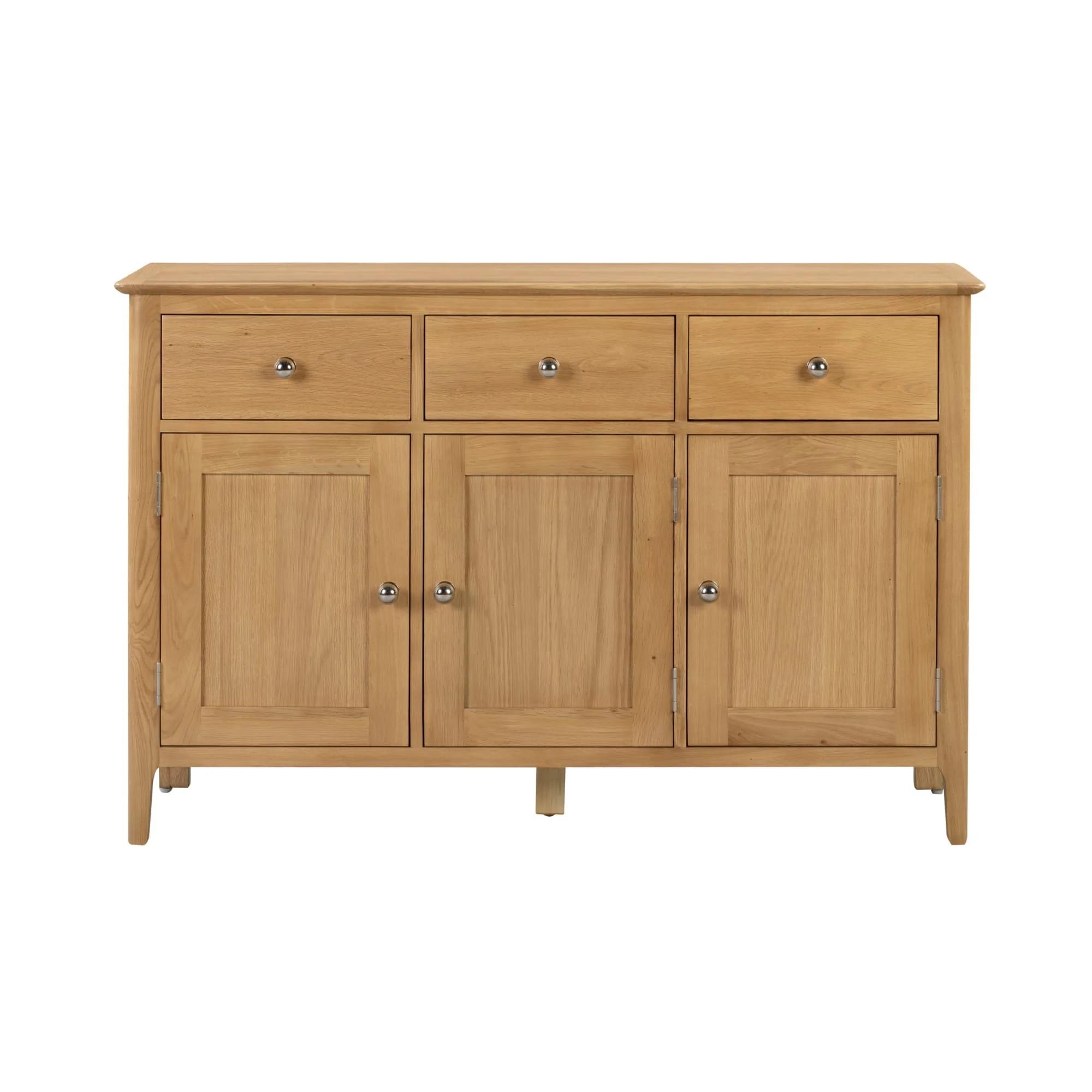 Cotswold Sideboard - 135cm - 3 Door - Medium - Oak