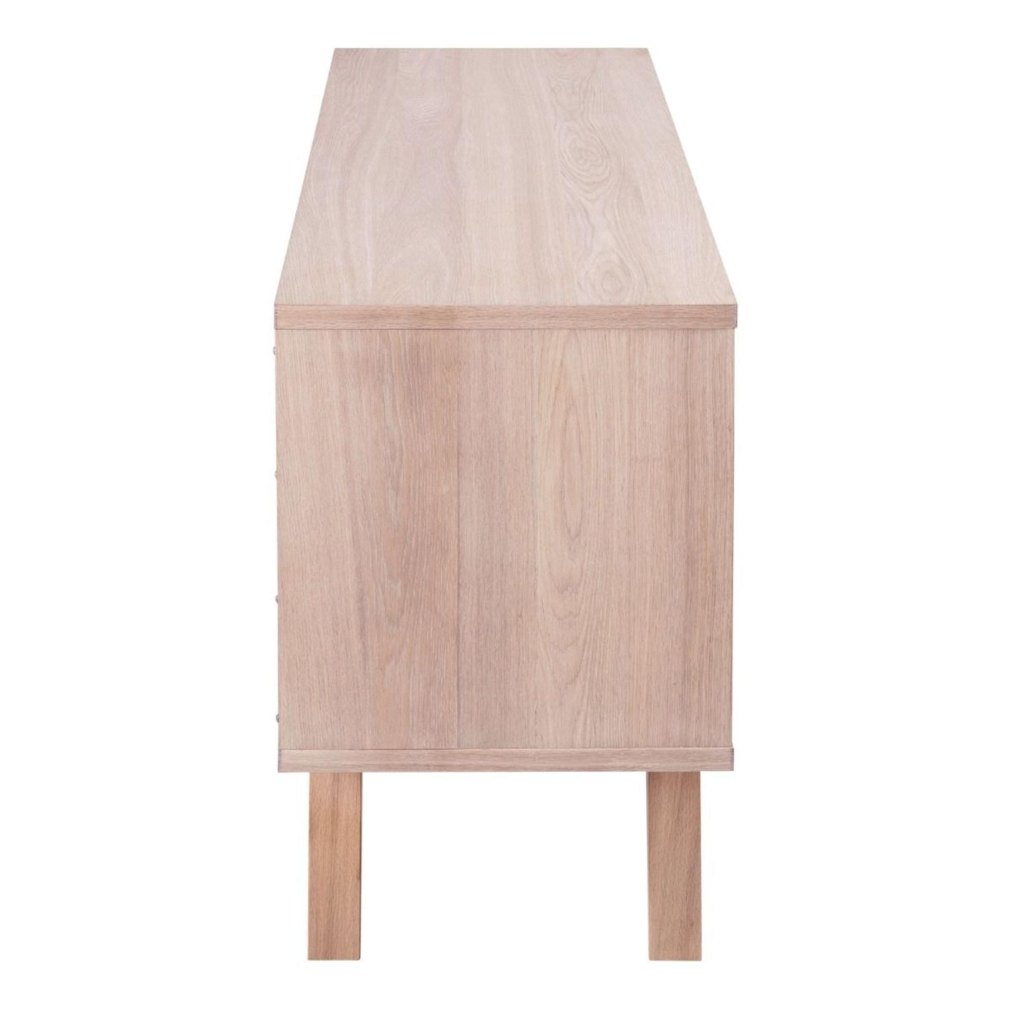 A-Line White Oak 4 Drawer Large Sideboard