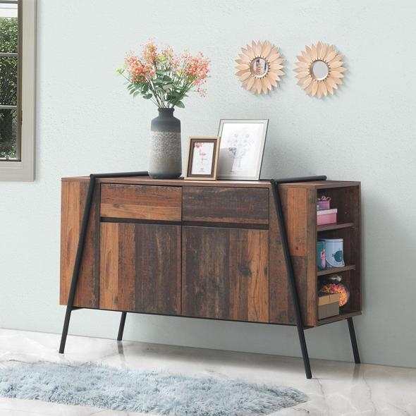 Alpena Rustic Oak 120cm Small 2 Door Sideboard