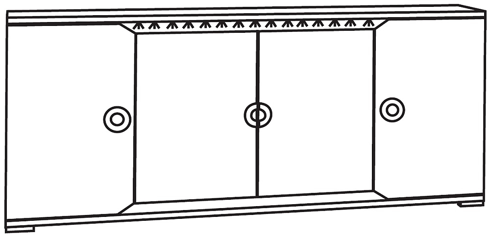Angelo 4 Door Extra Large Sideboard - 190cm