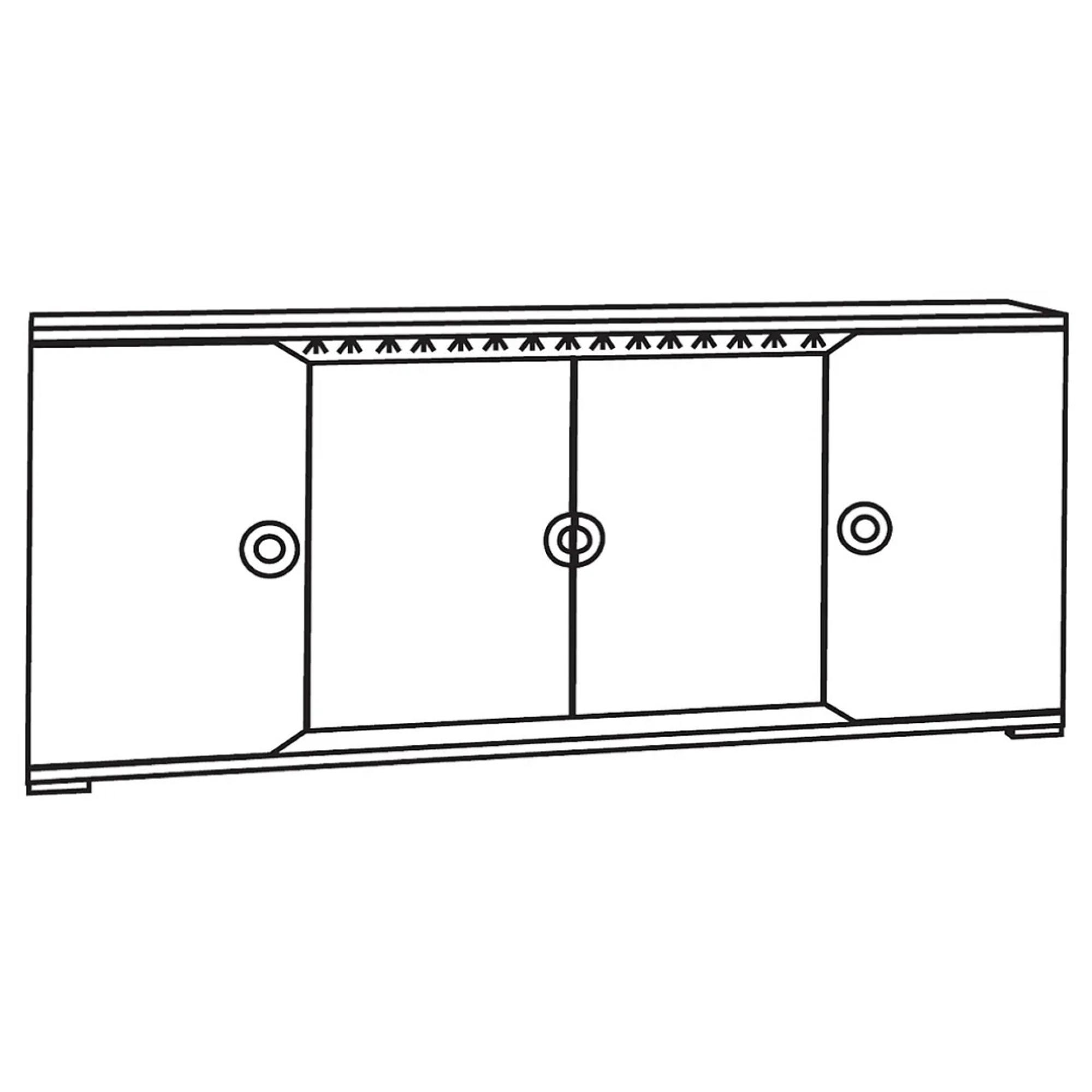 Angelo 4 Door Extra Large Sideboard - 190cm