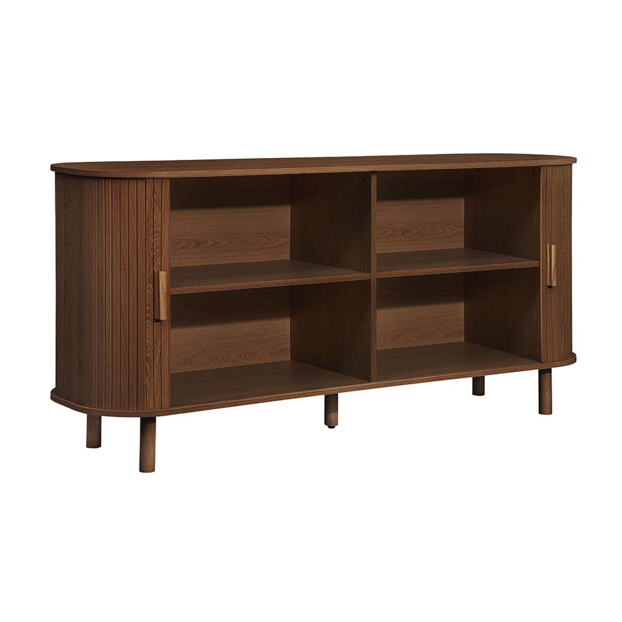 Axel Large Curved Sideboard - 160cm - 2 Door - Walnut Fluted