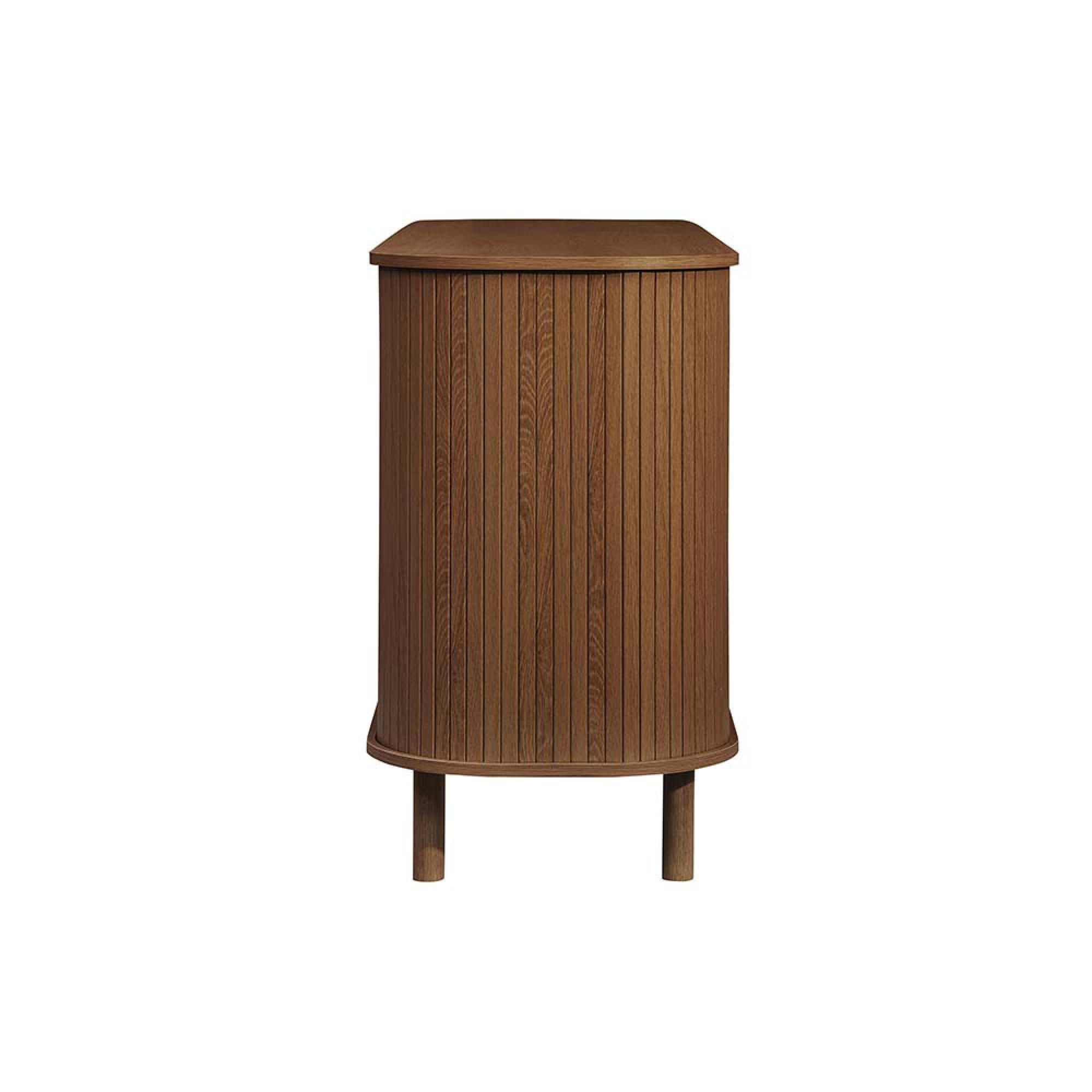 Axel Large Curved Sideboard - 160cm - 2 Door - Walnut Fluted