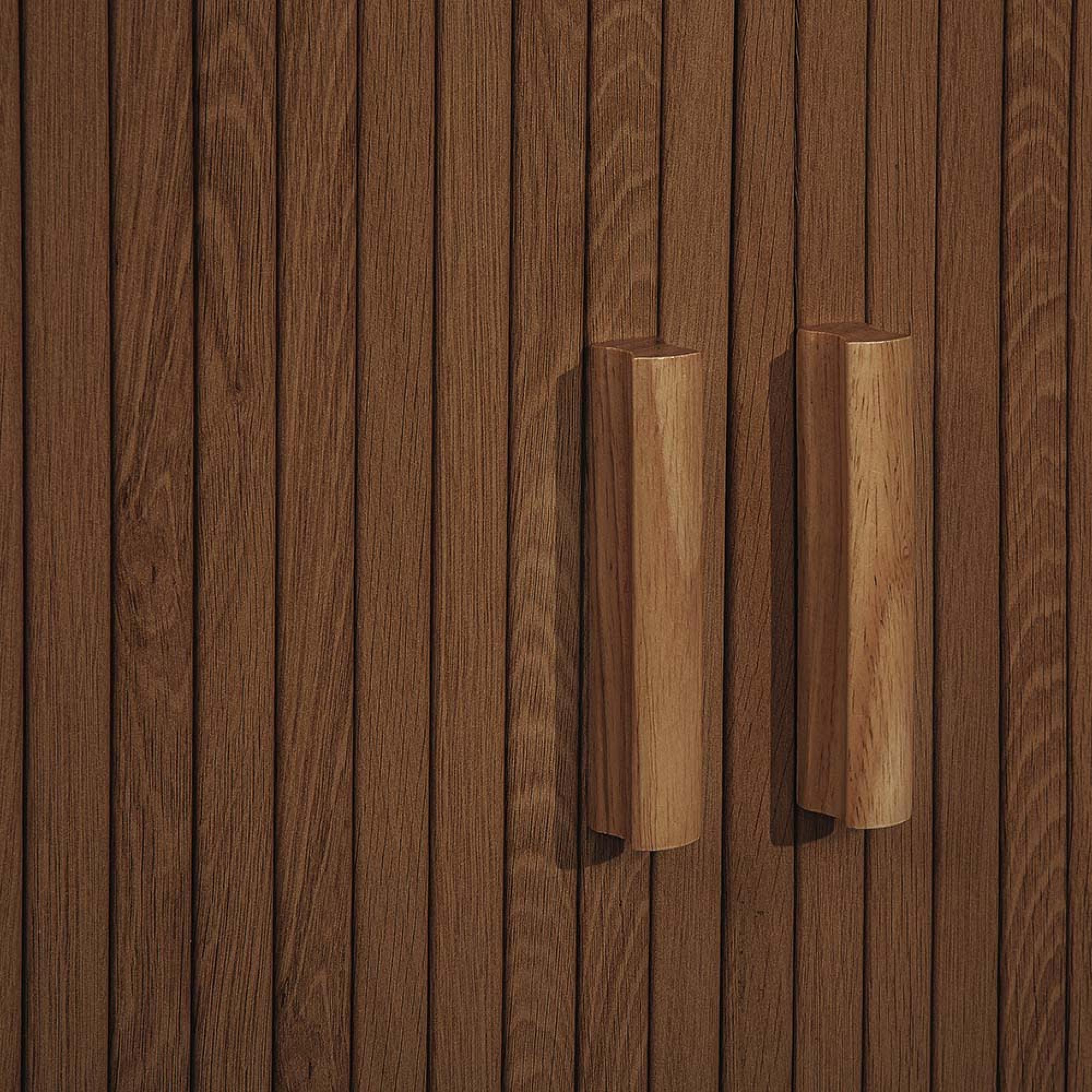 Axel Large Curved Sideboard - 160cm - 2 Door - Walnut Fluted