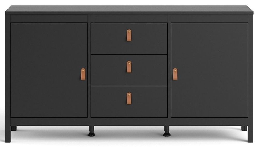 Barcelona Black 2 Door Medium Sideboard