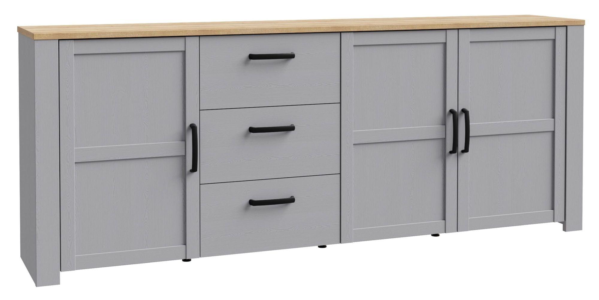 Bohol Grey 3 Door Extra Large Sideboard