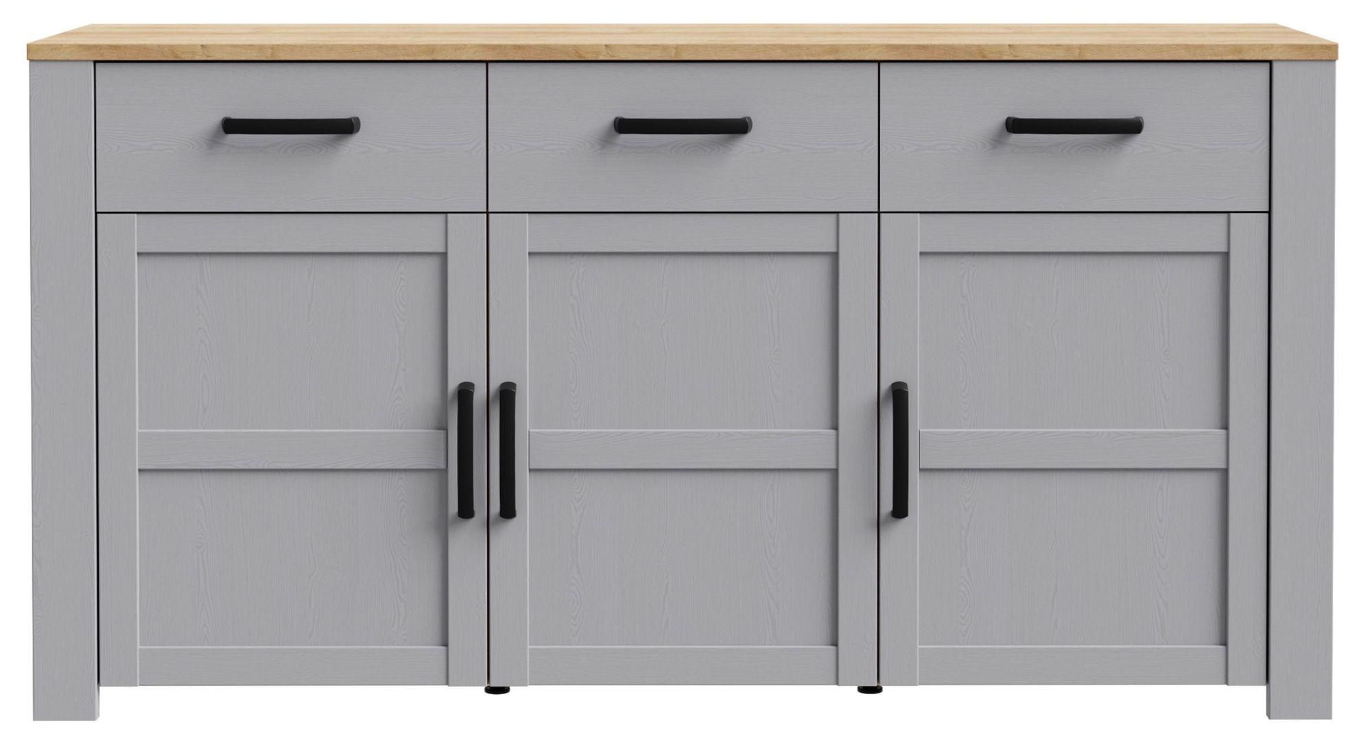 Bohol Grey 3 Door Medium Sideboard