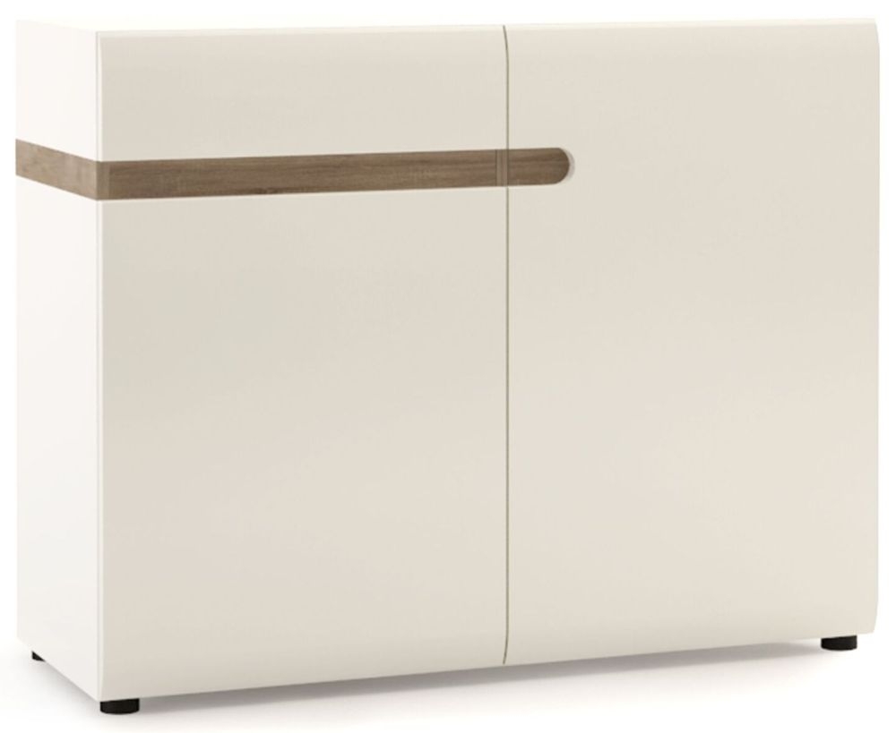 Chelsea White Gloss Small Sideboard - 2 Doors