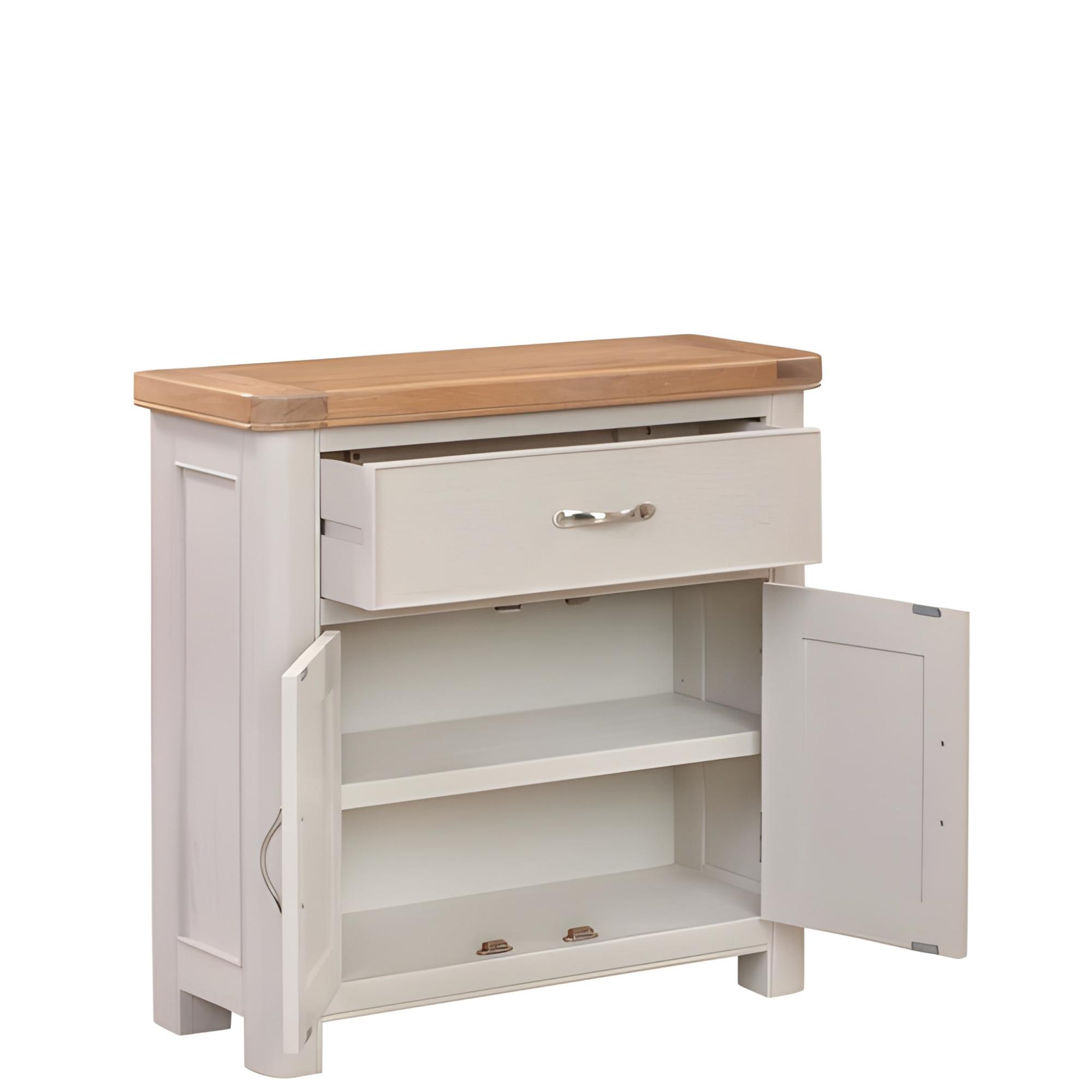 Clarion Sideboard - 2 Door - Compact - 80cm - Oak and Grey