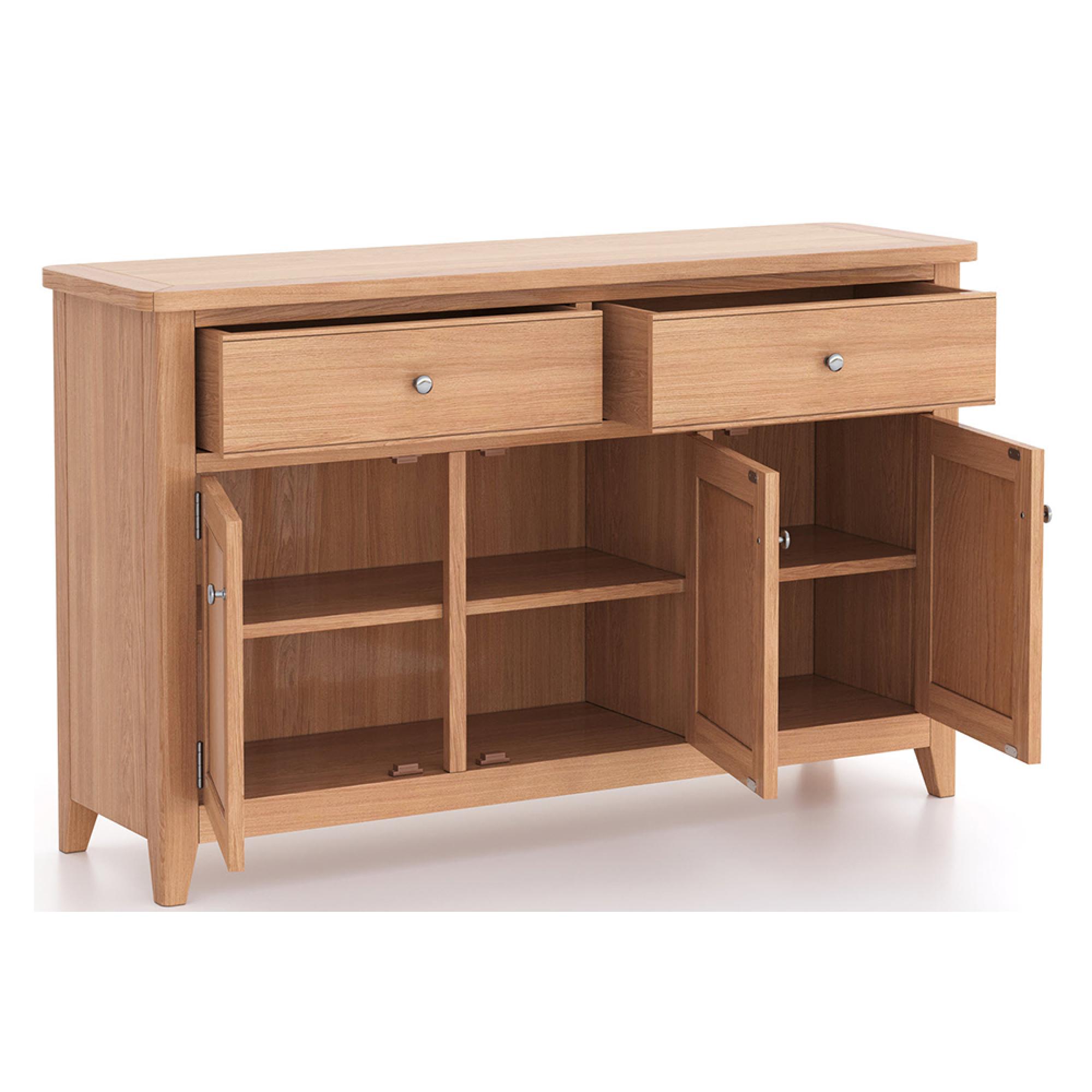 Clearance - Arlyn Oak 115cm Small 3 Door Sideboard - FSS16041