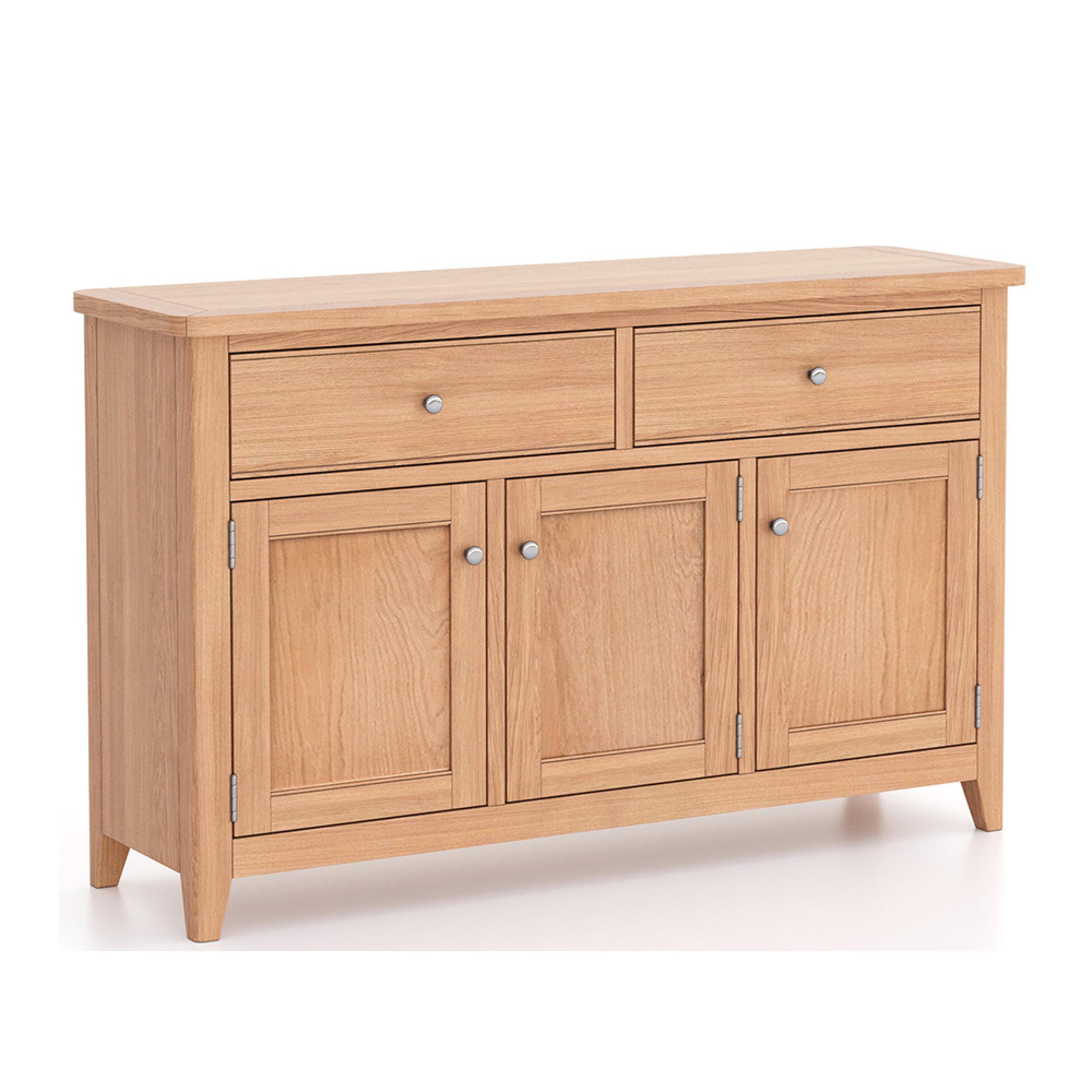Clearance - Arlyn Oak 115cm Small 3 Door Sideboard - FSS16041