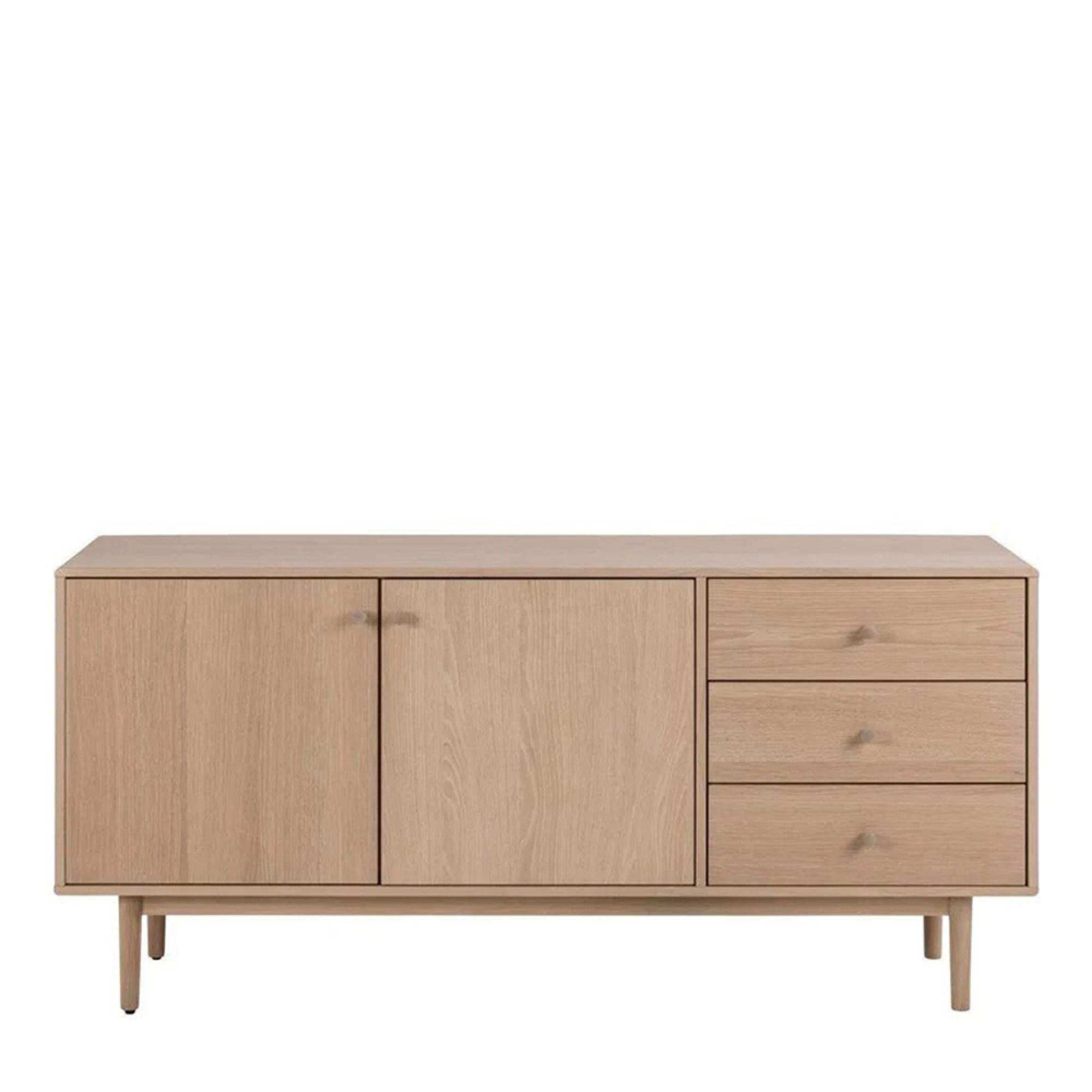 Clearance - Aston Oak 2 Door 160cm Large Sideboard - A331