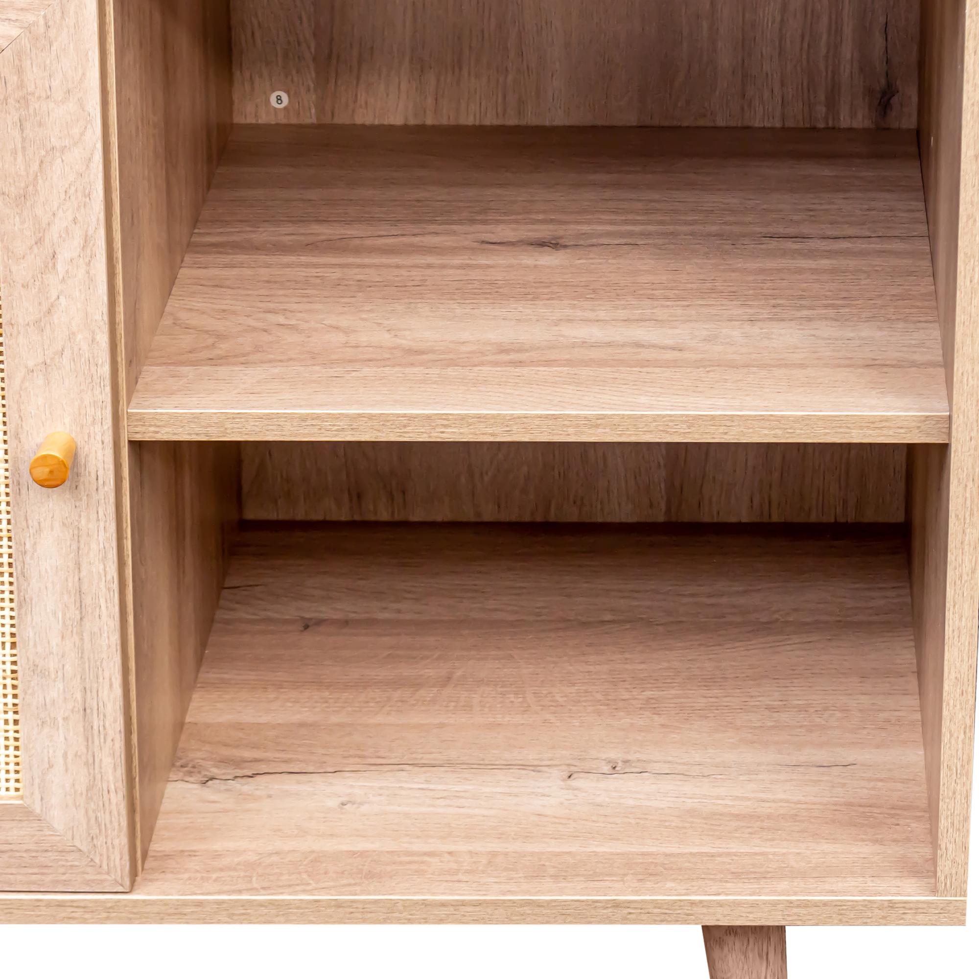 Clearance - Ferrero Cabinet - 1 Door - Natural and Woven Rattan