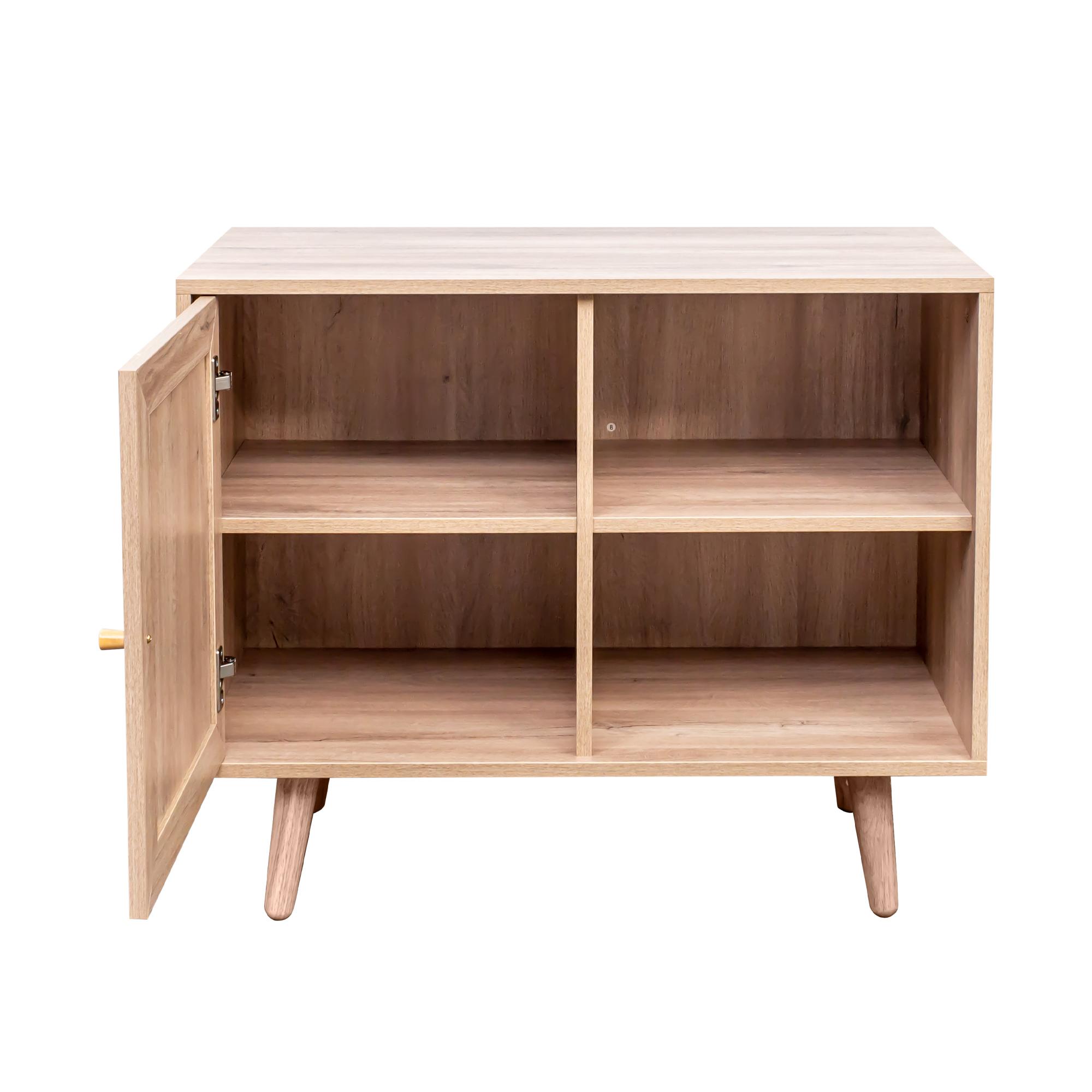 Clearance - Ferrero Cabinet - 1 Door - Natural and Woven Rattan