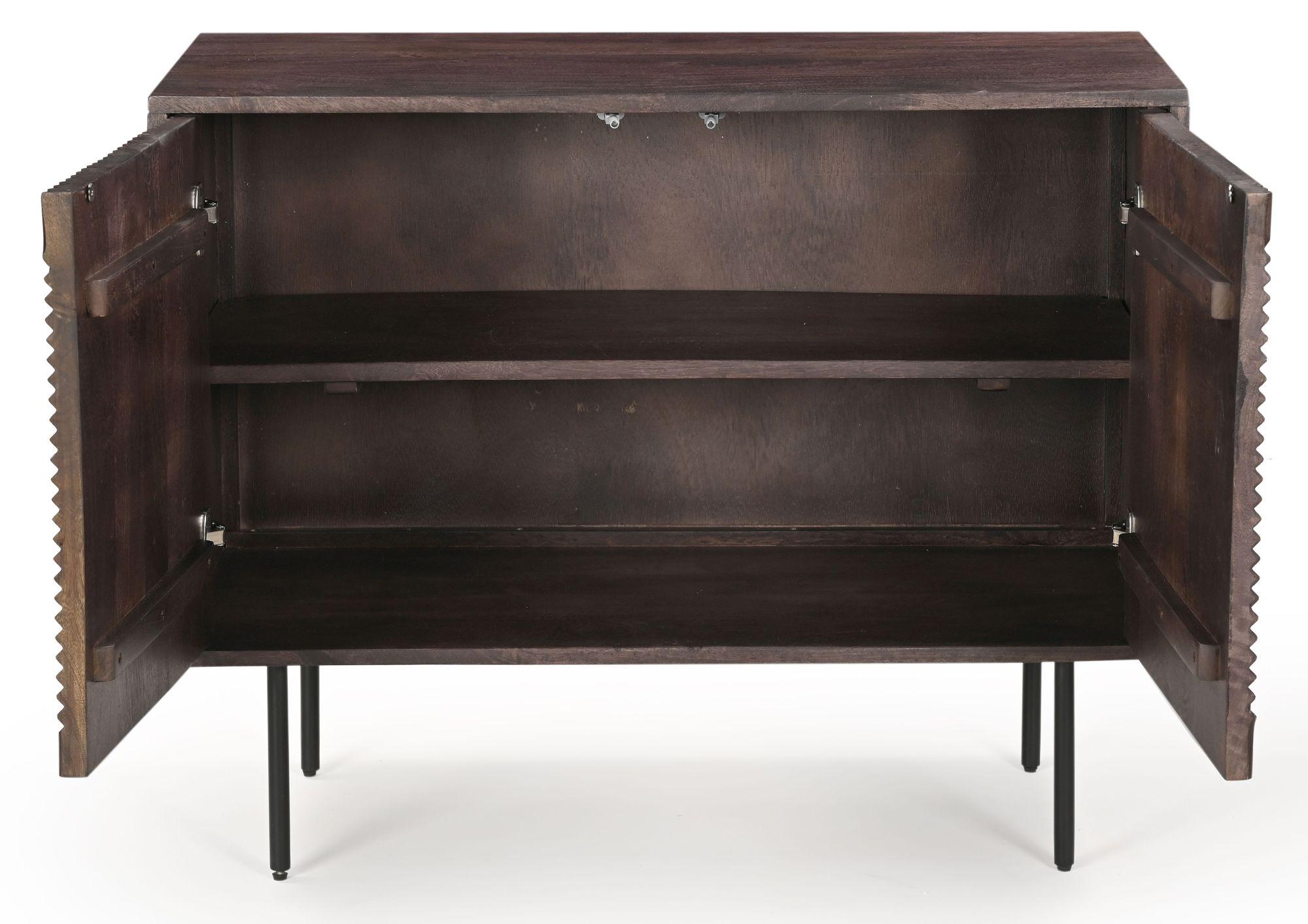 Clearance - Highgrove Sideboard - 2 Door - Walnut Finished Mango Wood - Fluted