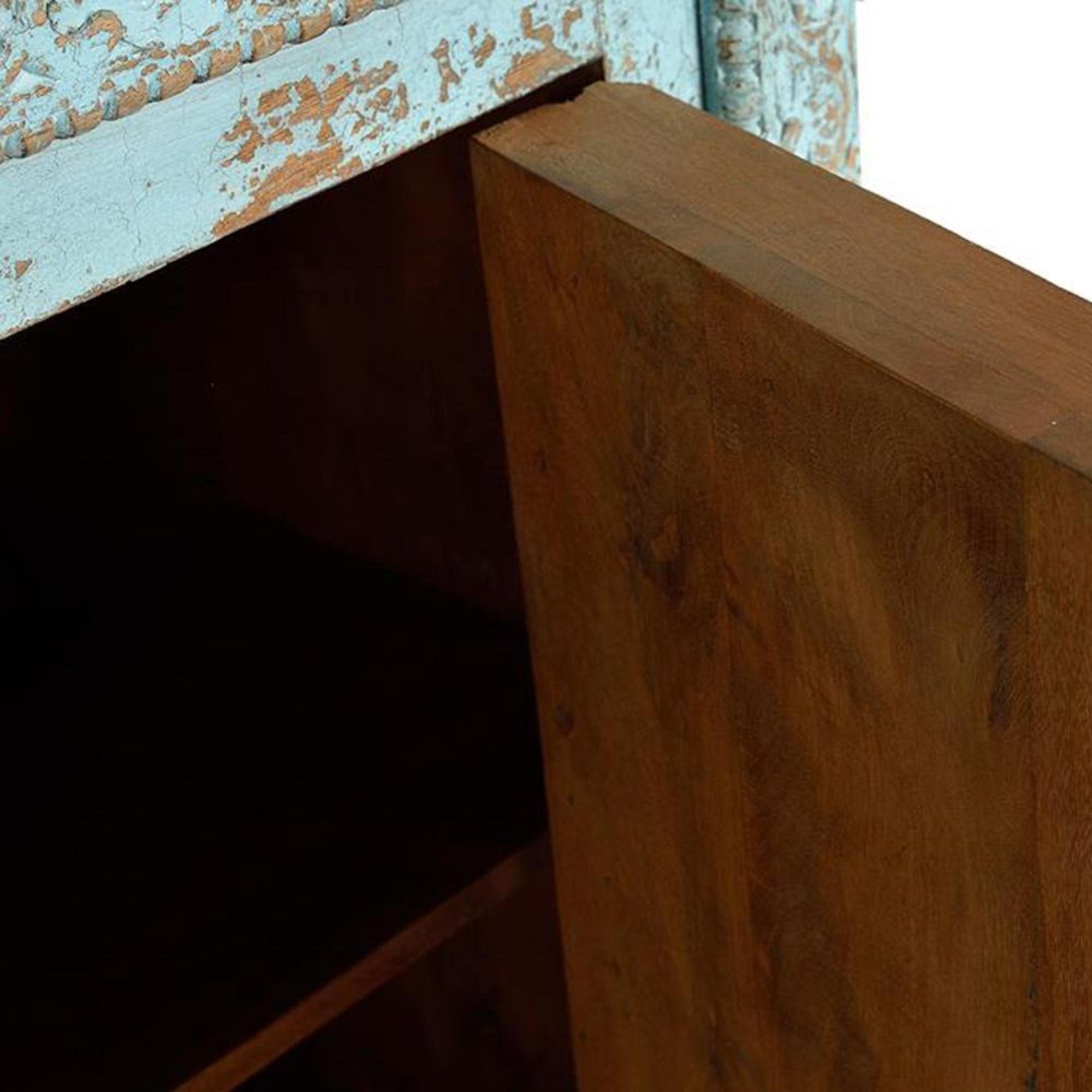 Clearance - Ndrenic Watergreen Mango Wood 4 Door Large Sideboard - FSS16388