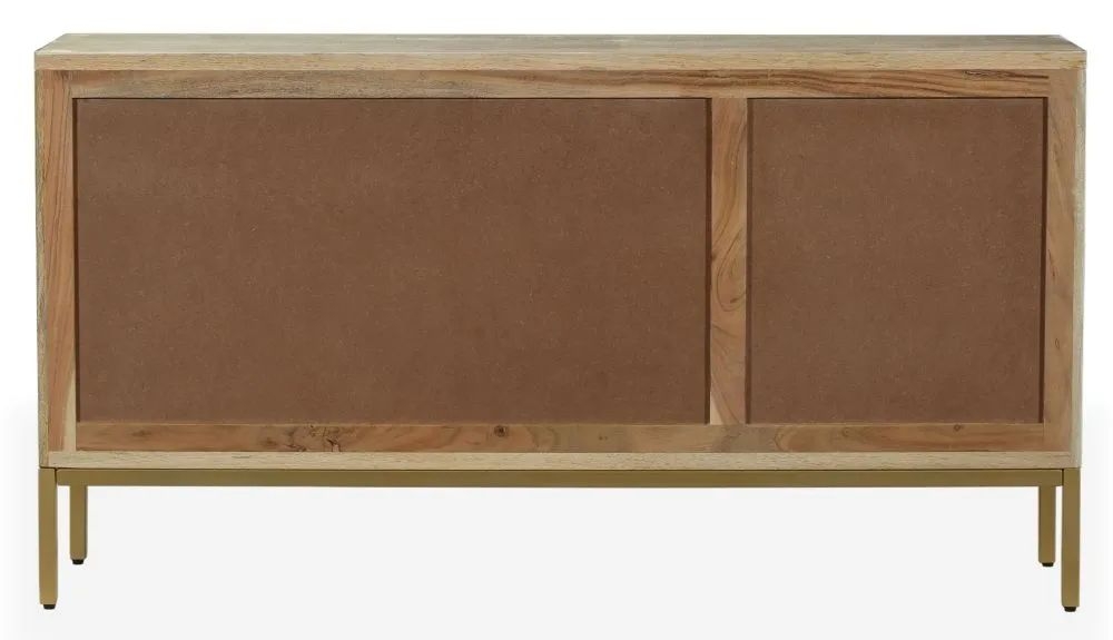 Clearance - Temis Medium Sideboard - 3 Door - Faux Marble - Grey Washed