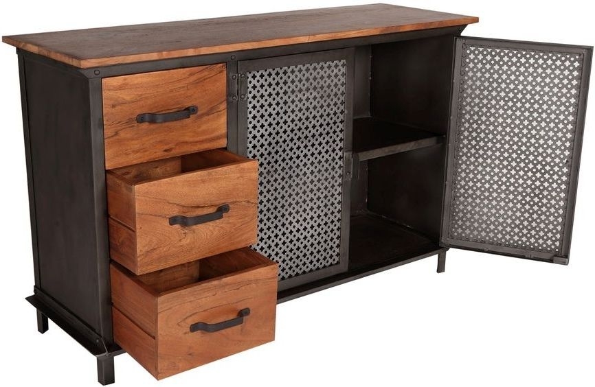Coorg Industrial Style 125cm Medium 2 Door Sideboard