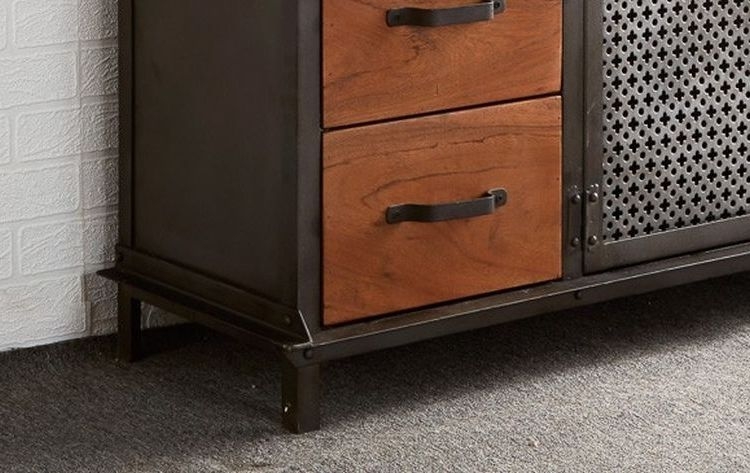 Coorg Industrial Style 125cm Medium 2 Door Sideboard