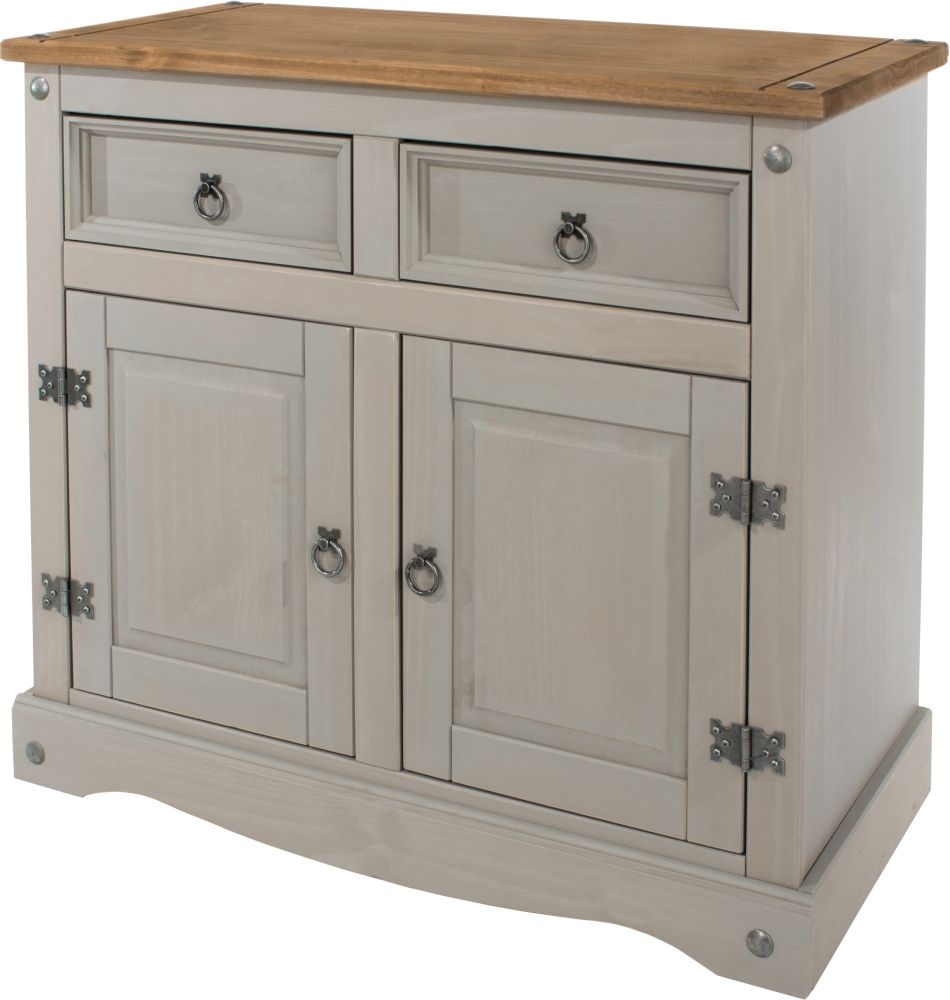 Corona Small Sideboard - 2 Door - Grey Mexican Pine