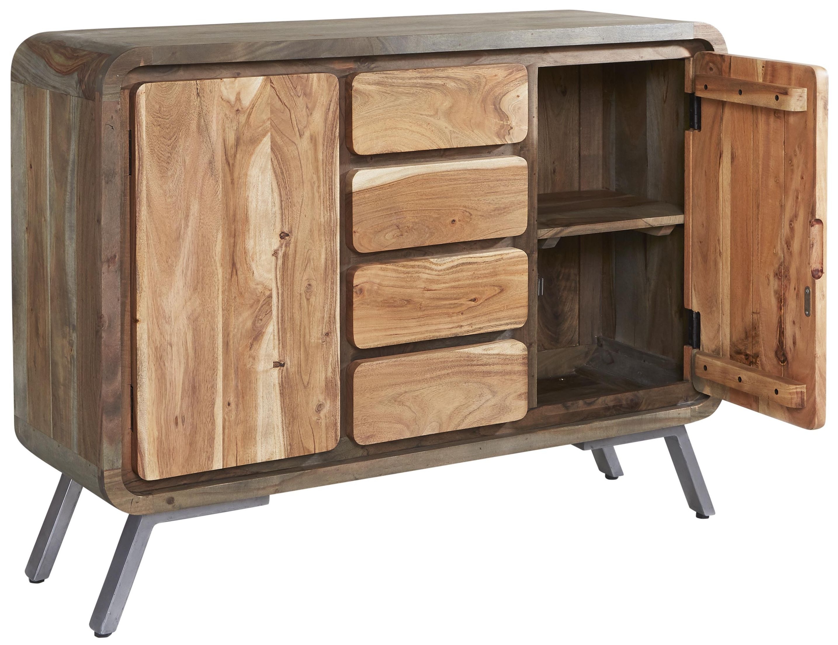 Dalhousie Industrial Acacia Wood 120cm Small Sideboard