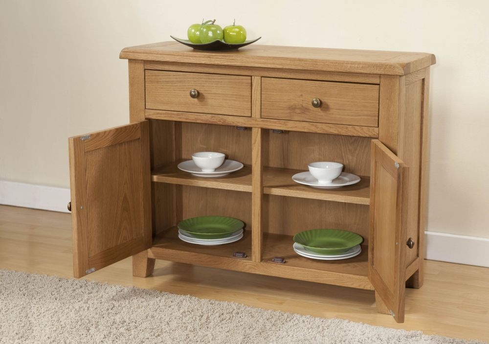 Dorset Sideboard - 2 Door - Medium - 96cm - Oak