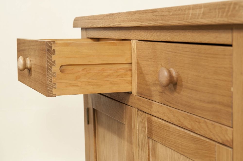 Dorset Sideboard - 2 Door - Medium - 96cm - Oak
