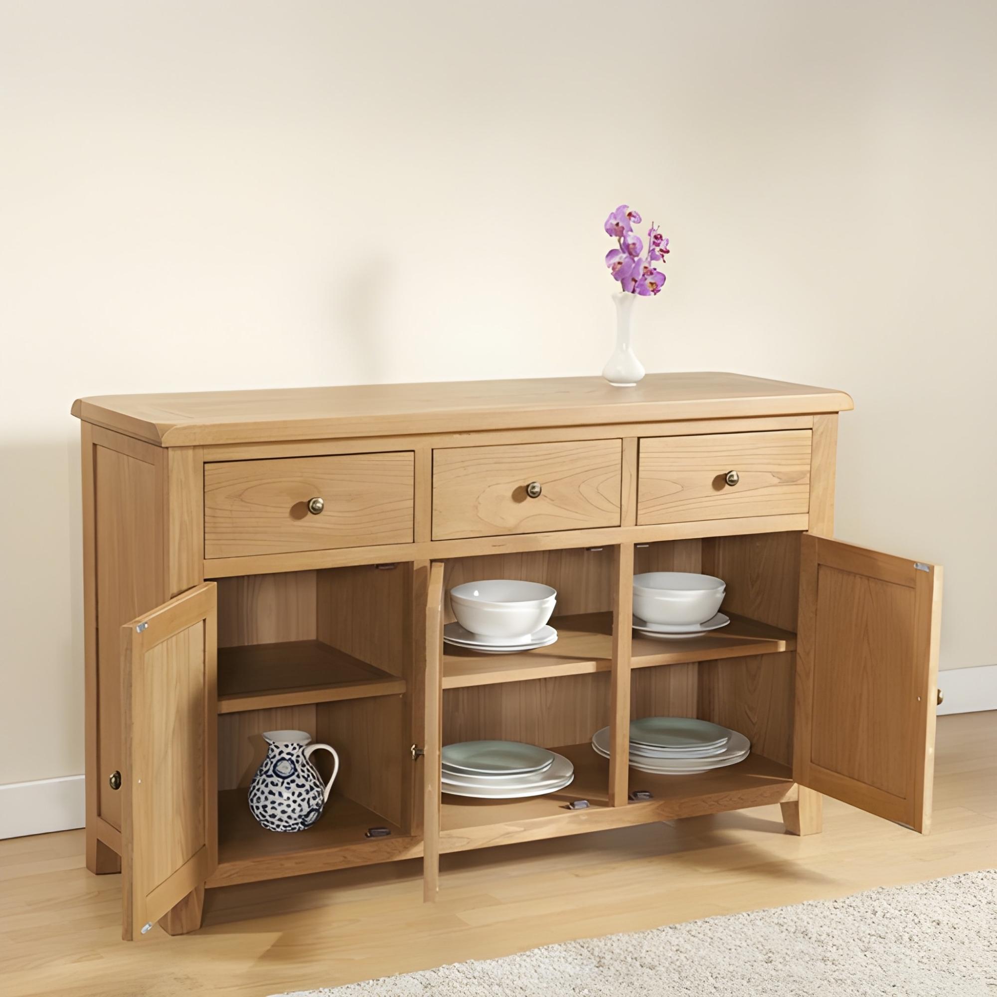 Dorset Sideboard - 3 Door - Large - 137cm - Oak