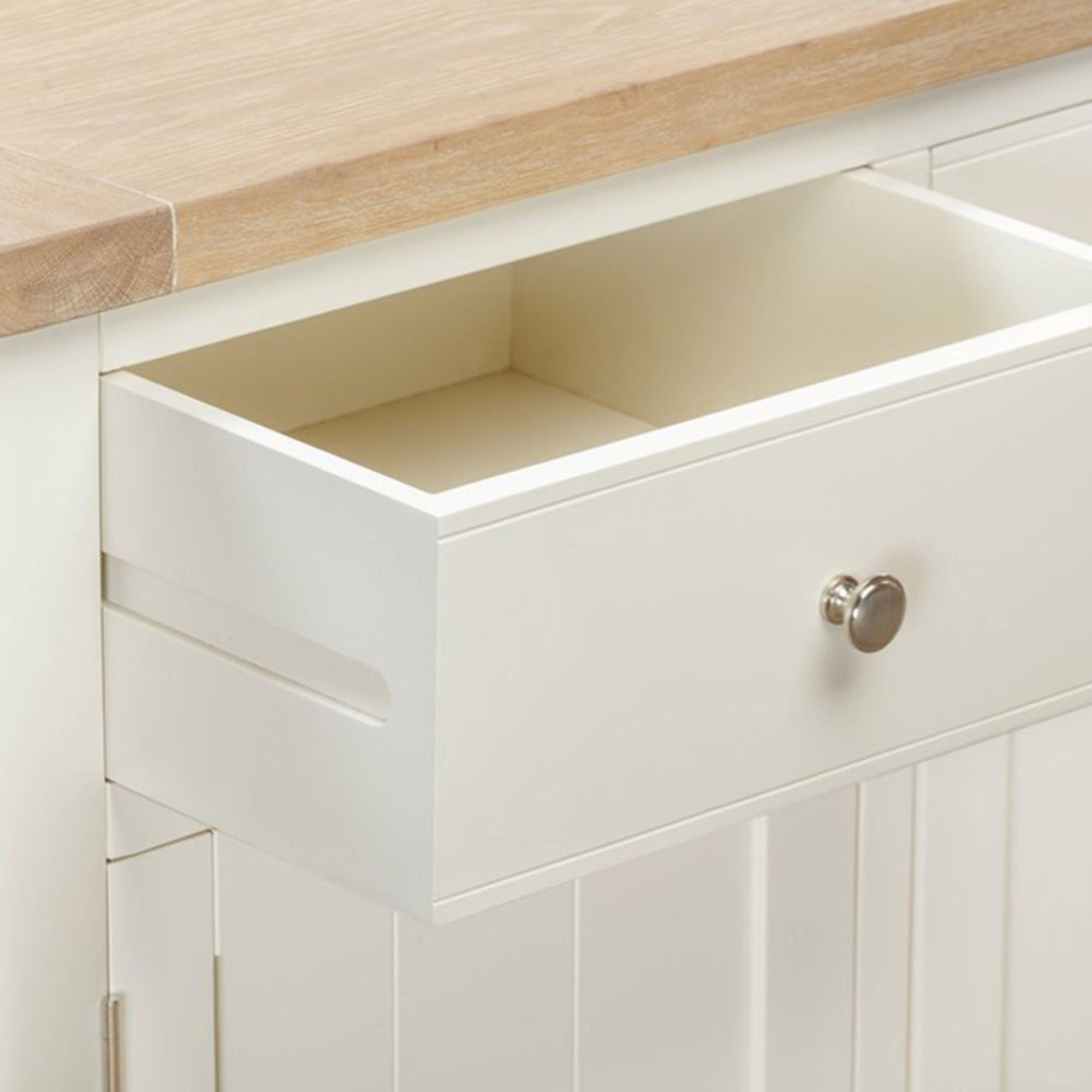 Hayley Sideboard - 3 Door - Medium - 137cm - Oak and White