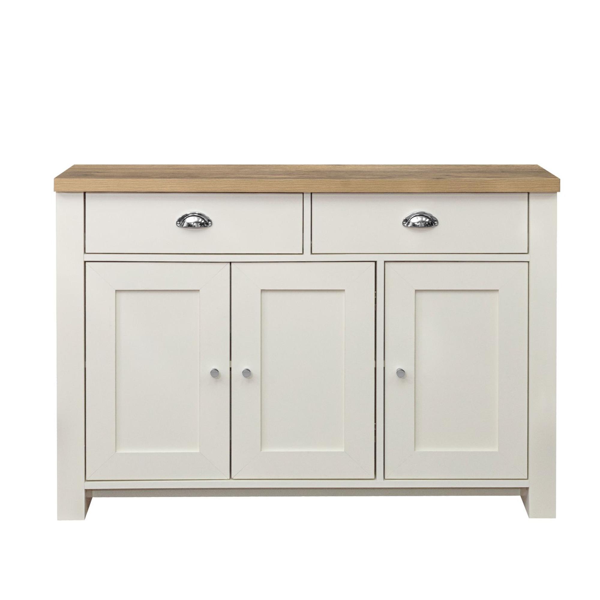 Highgate Medium Sideboard - 3 Door - Cream Painted