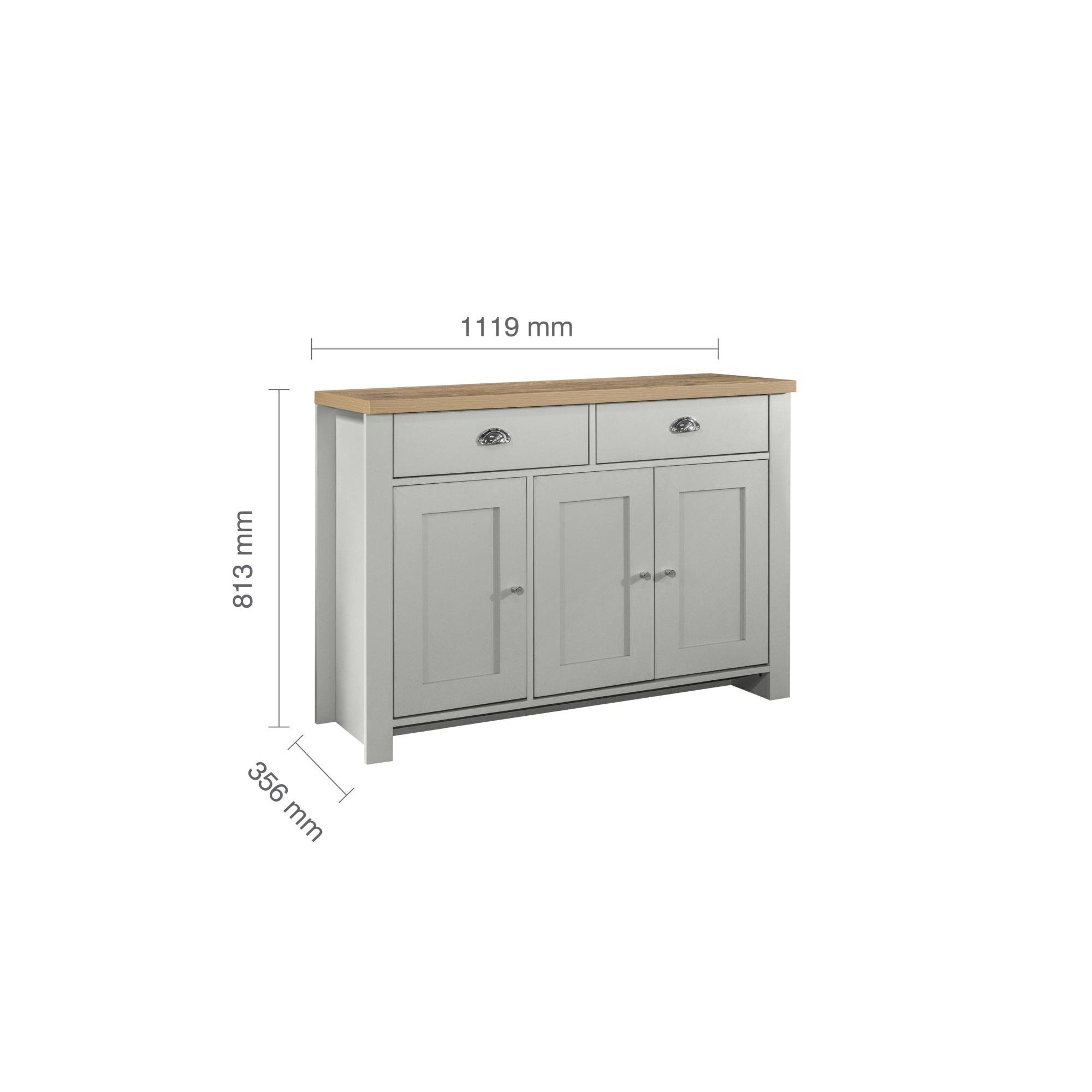 Highgate Medium Sideboard - 3 Door - Grey Painted