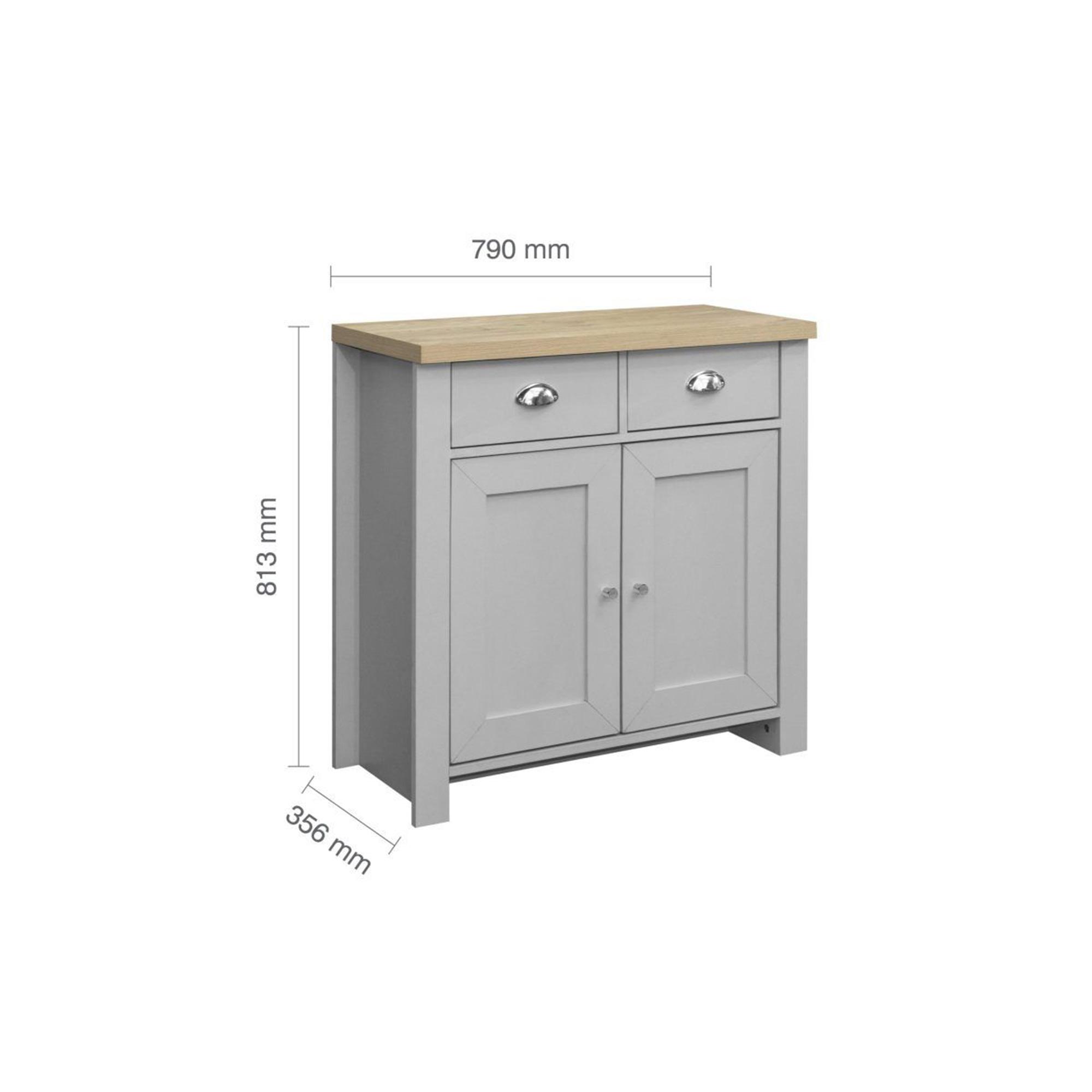 Highgate Small Sideboard - 2 Door - Grey Painted
