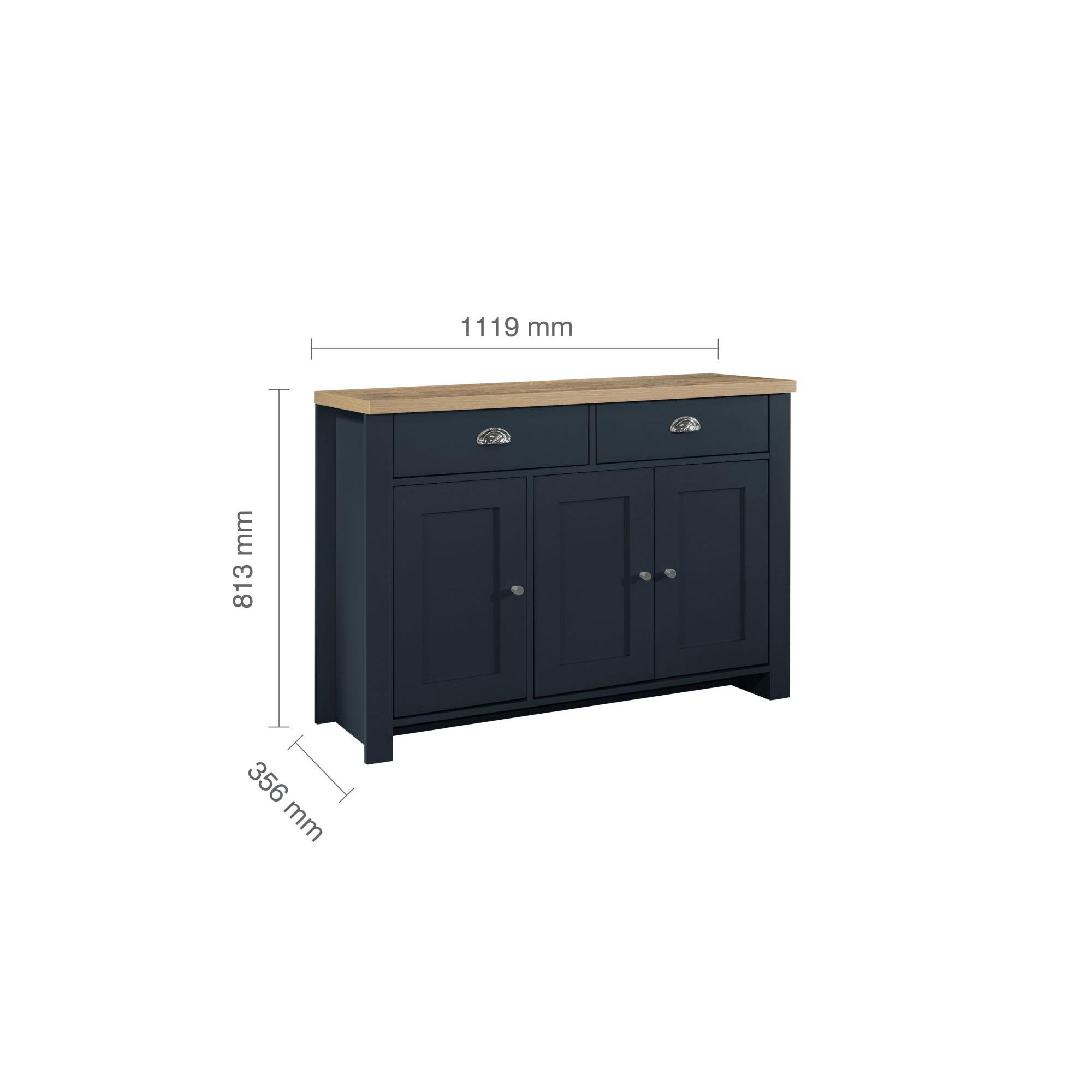Highgate Medium Sideboard - 3 Door - Navy Blue Painted
