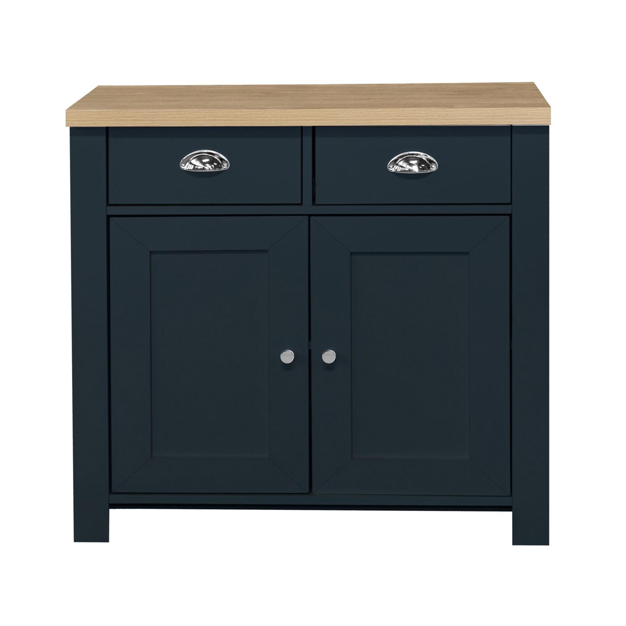 Highgate Small Sideboard - 2 Door - Navy Blue Painted