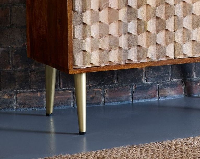 Imphal Mango Wood Geomatric 85cm Small Sideboard