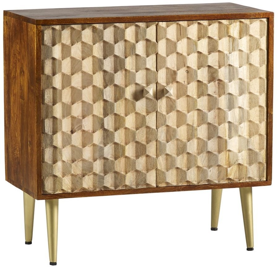 Imphal Mango Wood Geomatric 85cm Small Sideboard